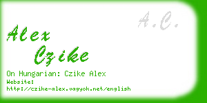 alex czike business card